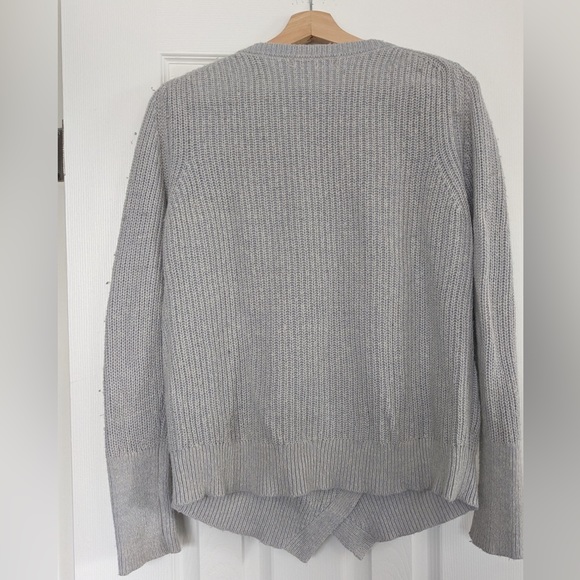 Banana Republic Grey Asymmetric Wool Knit Sweater - Picture 2 of 4